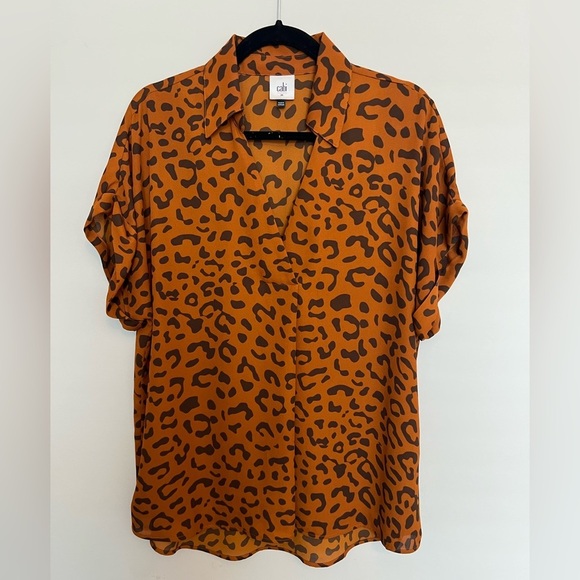 Cabi cheetah print Replay top Size M - Picture 4 of 9